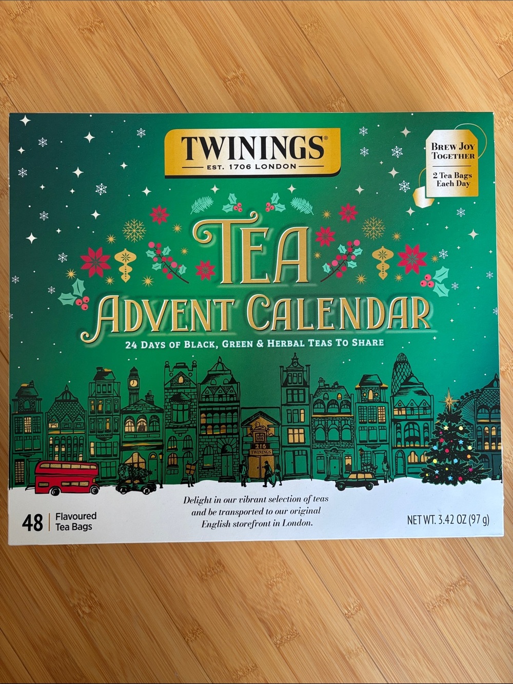 Twinings Tea Advent Calendar - Green Holiday Box